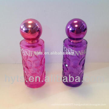 column shape colored glass perfume bottle 30ml